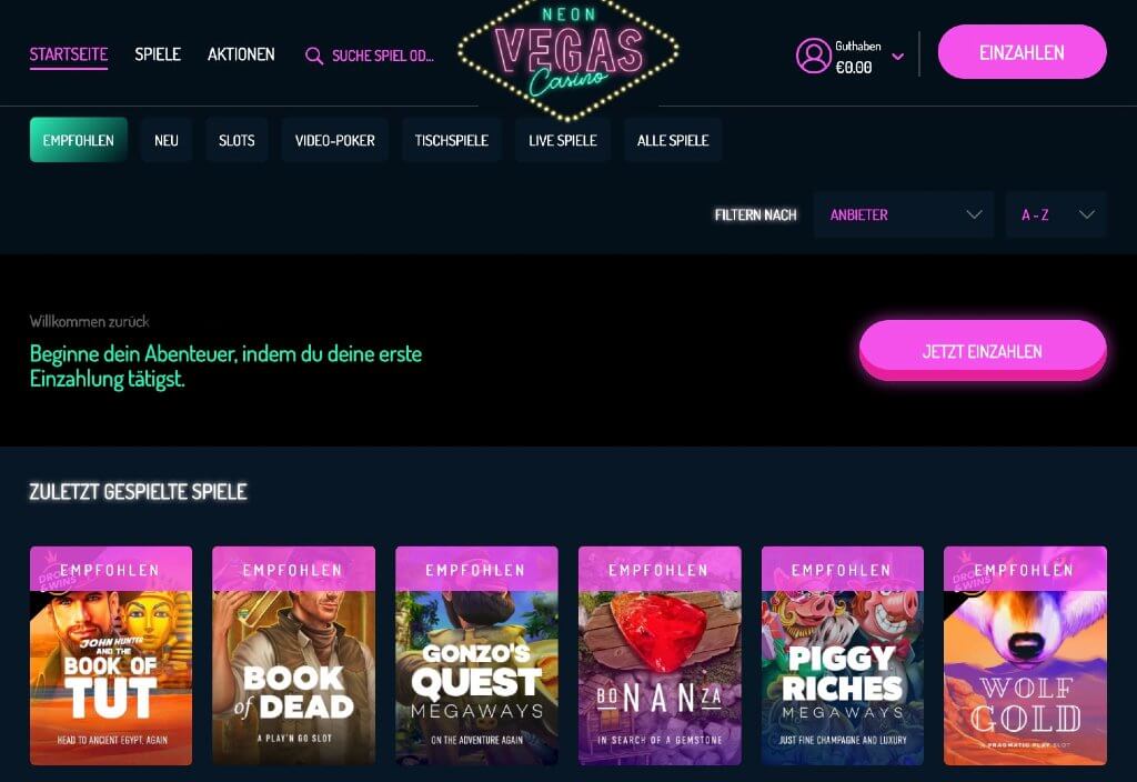 NeonVegas Casino – Erfahrungen & Testbericht 2026