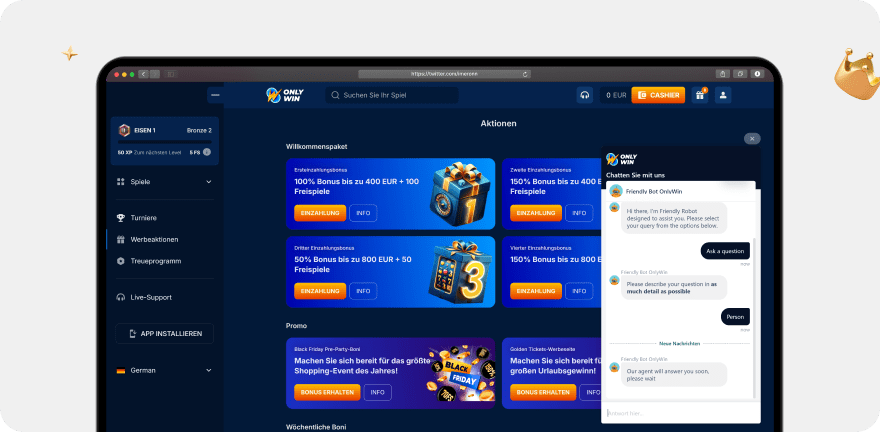 OnlyWin Casino – Erfahrungen & Testbericht 2025