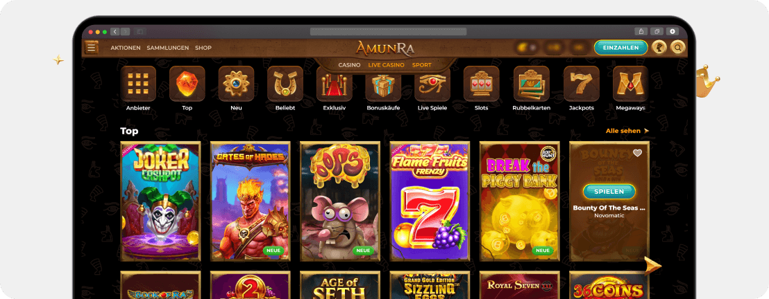 AmunRa Casino Erfahrungen – Test & Bewertung 2025