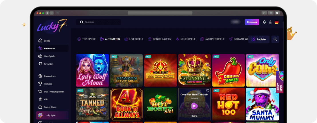 Lucky7even Casino – Erfahrungen & Testbericht 2025