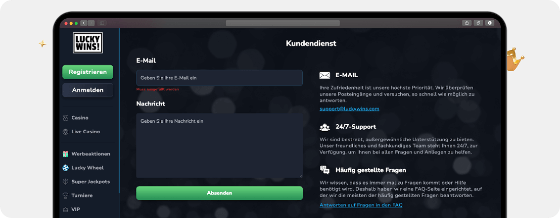 LuckyWins Casino – Erfahrungen & Testbericht 2025