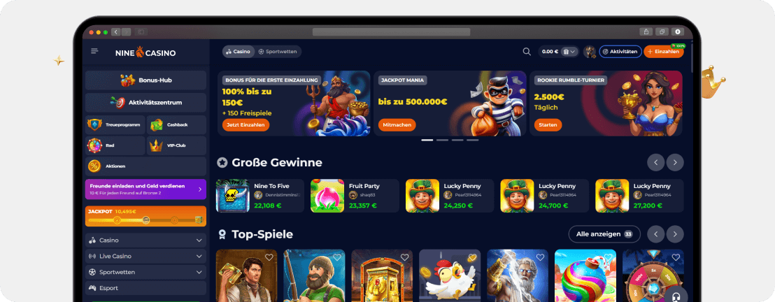 NineCasino – Erfahrungen & Testbericht 2025