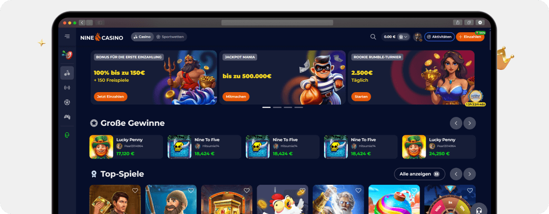 NineCasino – Erfahrungen & Testbericht 2025