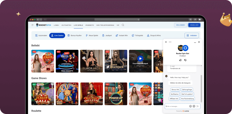 Rocketspin Casino – Erfahrungen & Testbericht 2025
