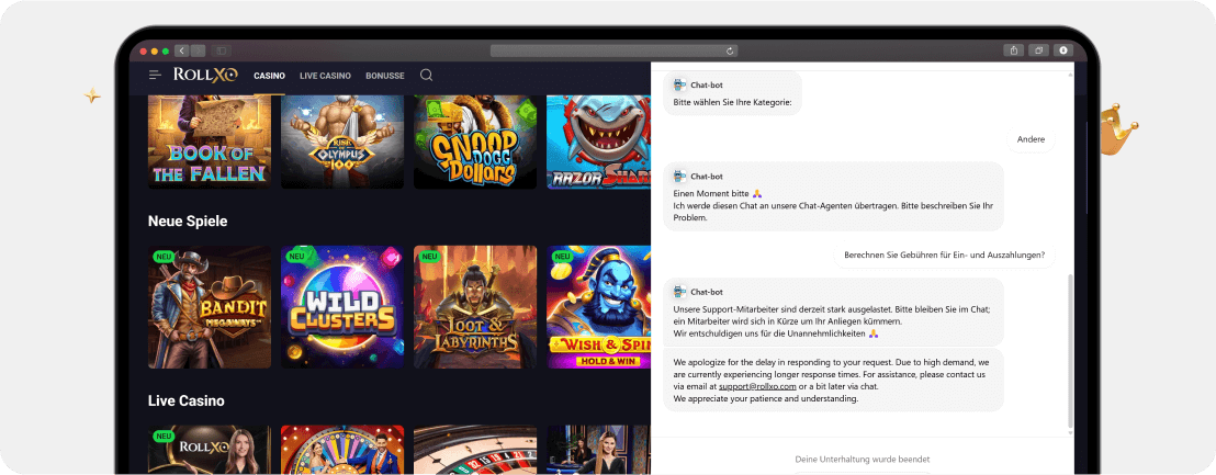 RollXO Casino – Erfahrungen & Testbericht 2025