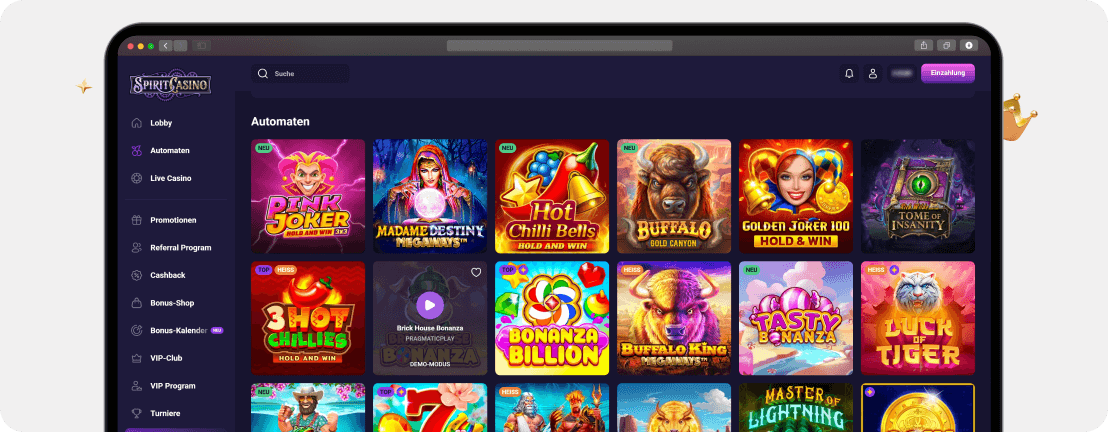 Spirit Casino – Erfahrungen & Testbericht 2025
