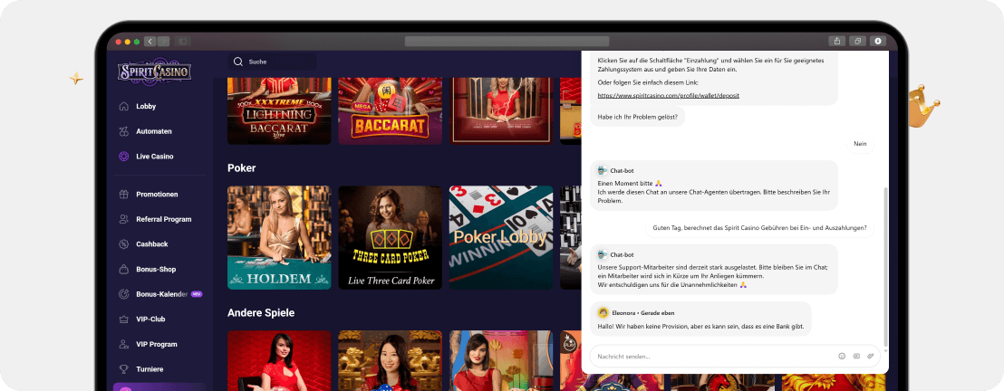 Spirit Casino – Erfahrungen & Testbericht 2025