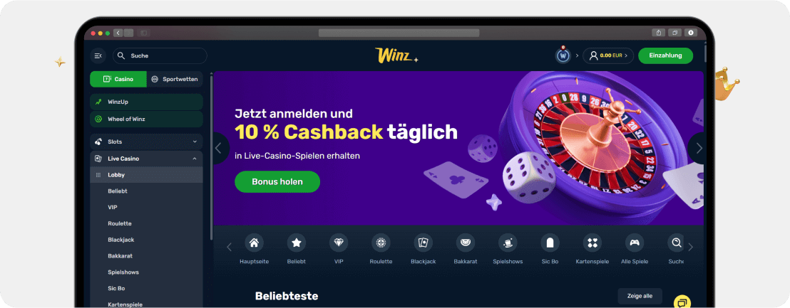 Winz.io  Casino – Erfahrungen & Testbericht 2025
