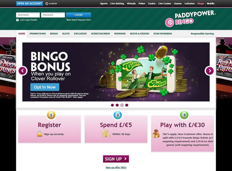 Paddypower Bingo Erfahrungen – Test und Bewertung 2025