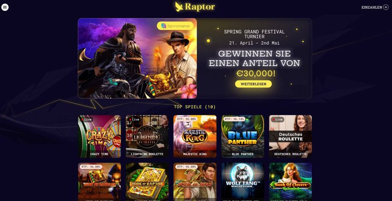 Raptor Casino – Erfahrungen & Testbericht 2025
