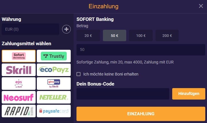 intense casino Anmeldung
