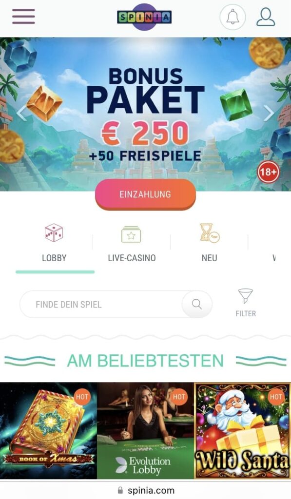 Spinia Casino – Erfahrungen & Testbericht 2025