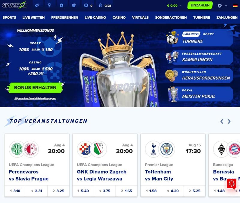 Sportaza Casino – Erfahrungen & Testbericht  2025