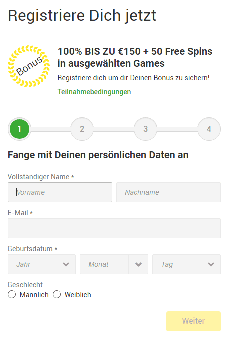 anmeldung registrierung