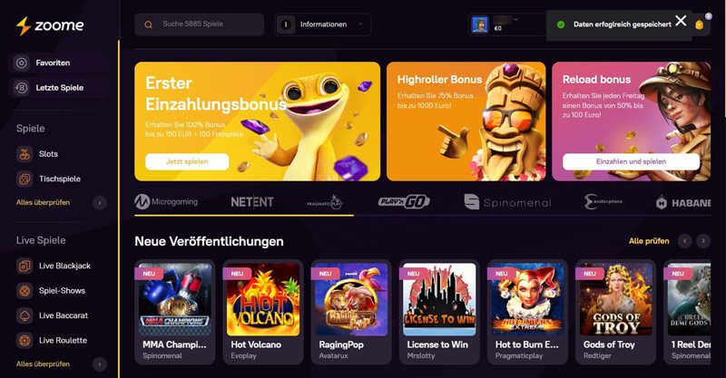 Zoome Casino – Erfahrungen & Testbericht 2025